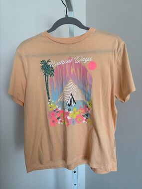 Volcom Girls Peach Short-Sleeve Graphic Tee
